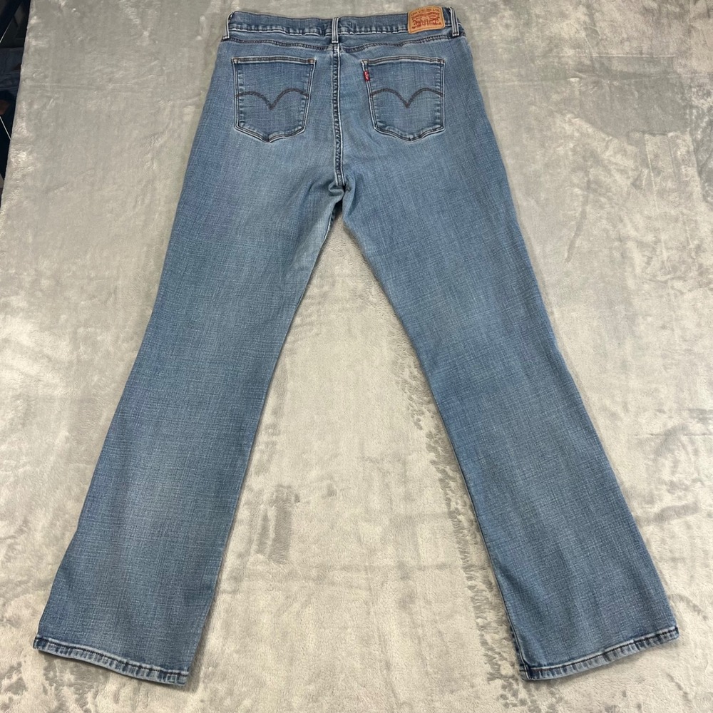 LEVI'S Slimming‎ Bootcut Jeans Womens 33x32 Light Wash Cotton Blend Stretch 2016